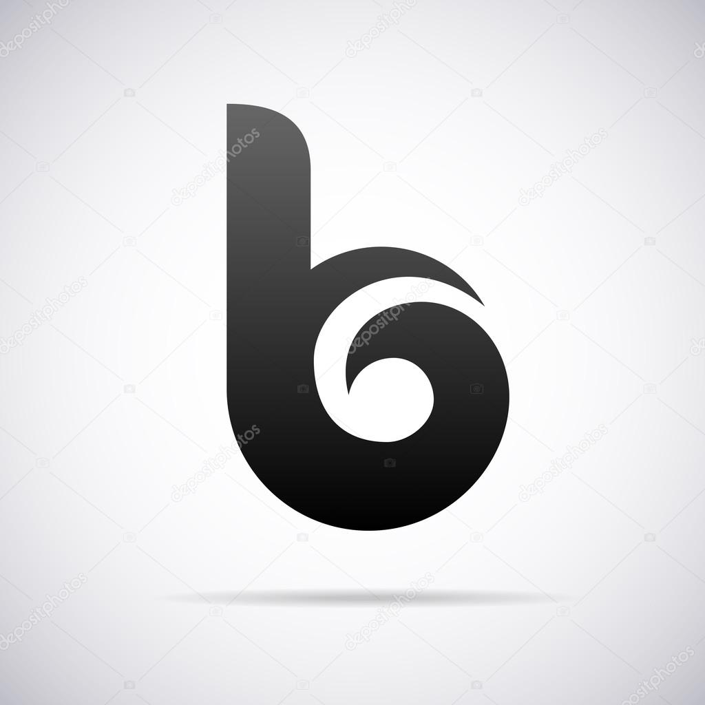 Vector logo for letter B. Design template