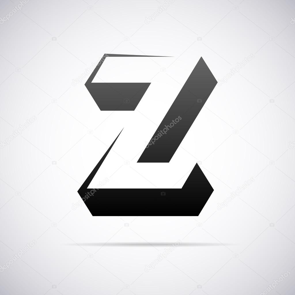 Vector logo for letter Z. Design template