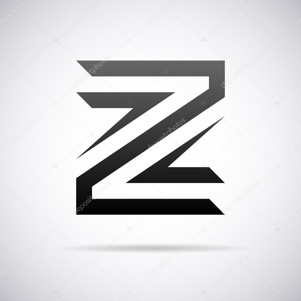 Vector logo for letter Z. Design template