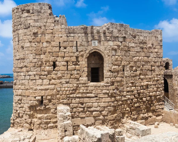 Sidon havet korsfararborgen, Libanon — Stockfoto