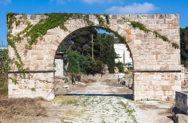 Ruines romaines antiques de l'hippodrome et de la nécropole à Tyr, Liban — Photo