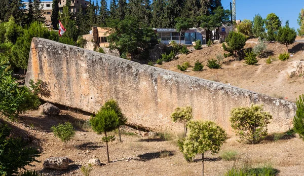 Baalbeck (ősi Heliopolis), Libanon a világ legnagyobb kő. — Stock Fotó