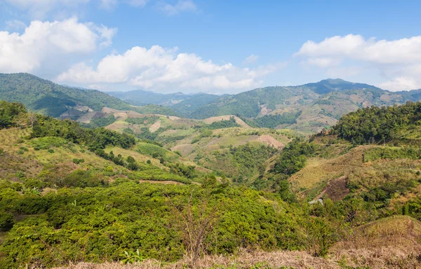 Beautiful mountain view near Mae Salong, Northern Thailand. — Stock Photo, Image