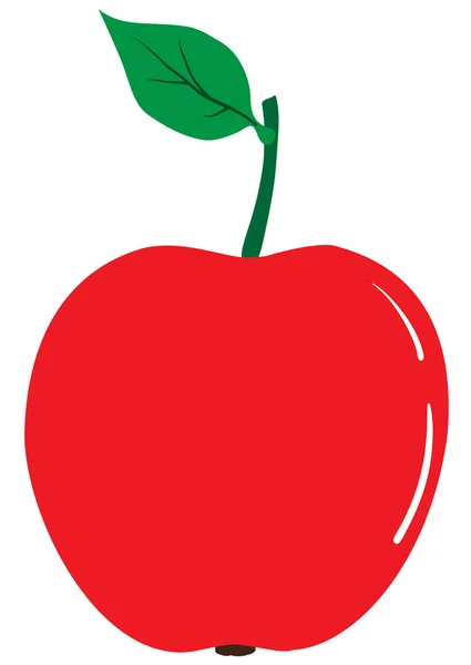 Ripe red apple — Stock Vector