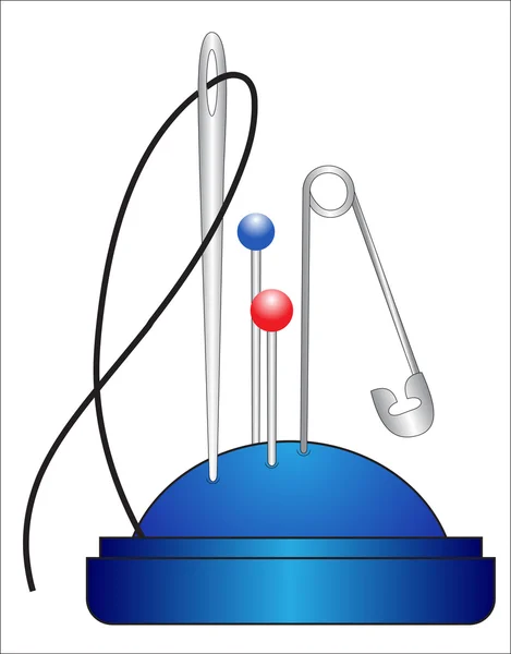 Kudde med nålar — Stock vektor