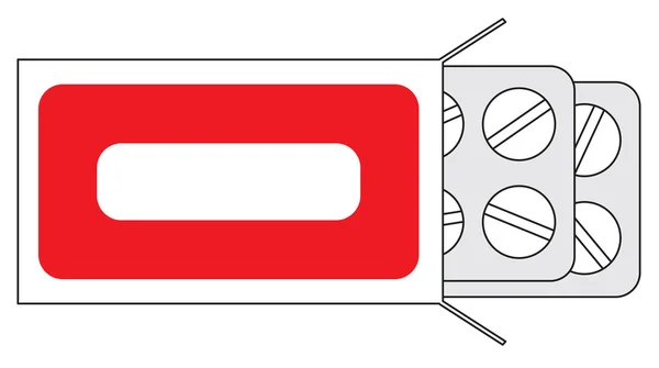 Tabletten in een pakket — Stockvector