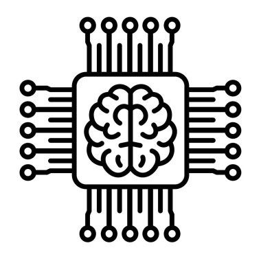 Illustration of a human brain embedded in a microprocessor, symbol of artificial intelligence