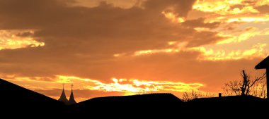 Güzel akşam gökyüzü