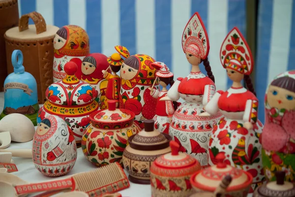 Decoração popular, design de estilo russo nórdico — Fotografia de Stock