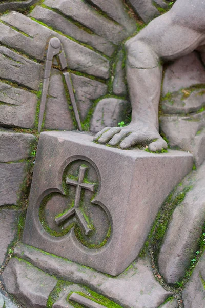 共济会共济会的石碑、字母和符号 — 图库照片