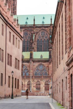 Strasbourg Katedrali ortaçağ dinsel güzellikteki tapınağı taşladı.