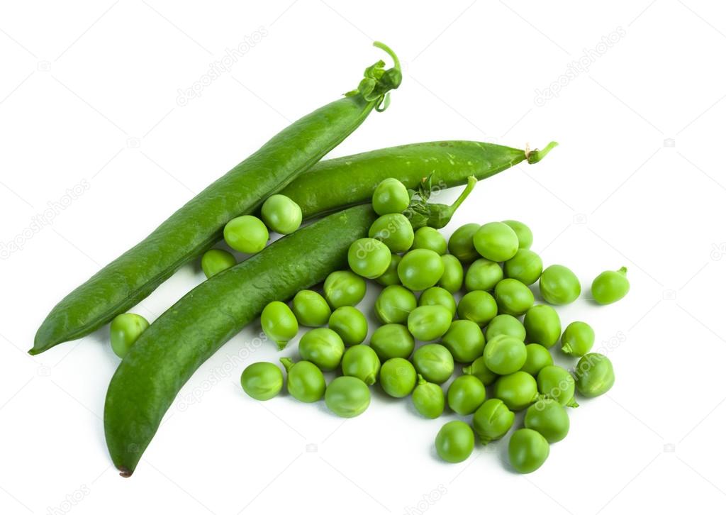green pea pod, green peas