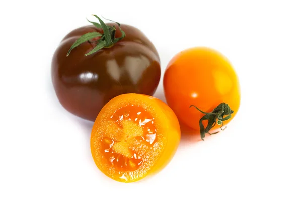 Cores diferentes tomates, Solanum lycopersicum — Fotografia de Stock