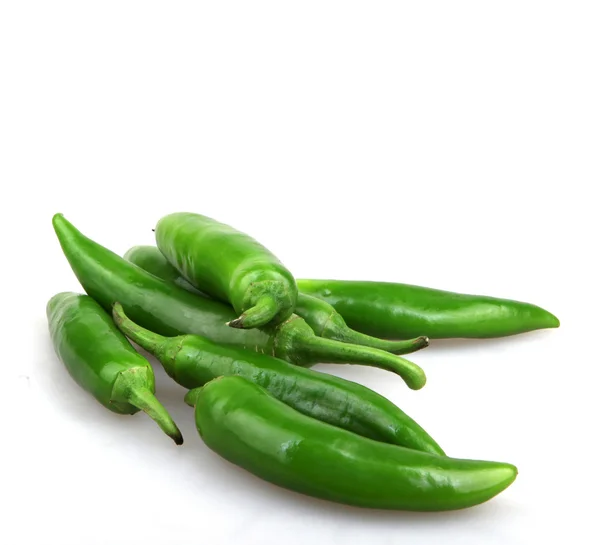 Green pepper is isolated on a white background — Stock Photo, Image