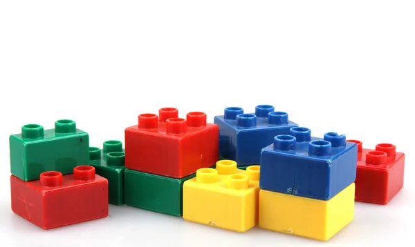 Plastic Building Blocks Color Image — Stock Photo, Image