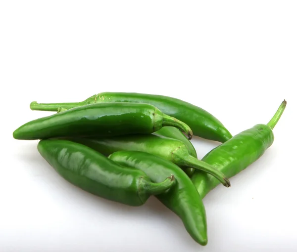 Green pepper is isolated on a white background — Stock Photo, Image