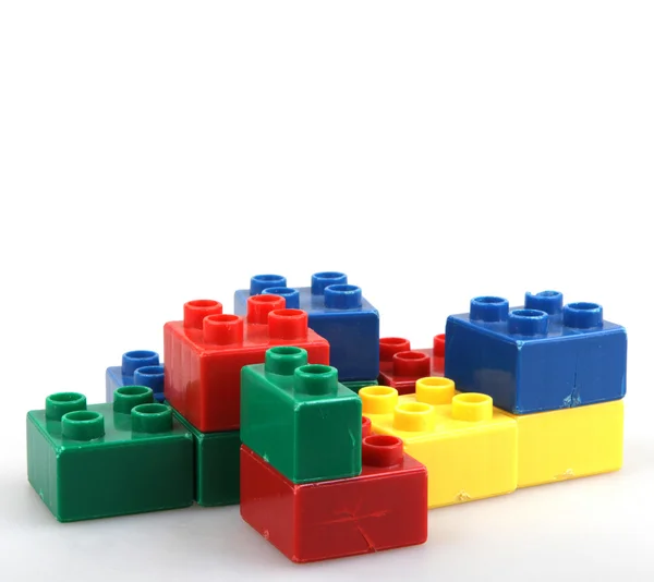 Plastic Building Blocks Color Image — Stock Photo, Image