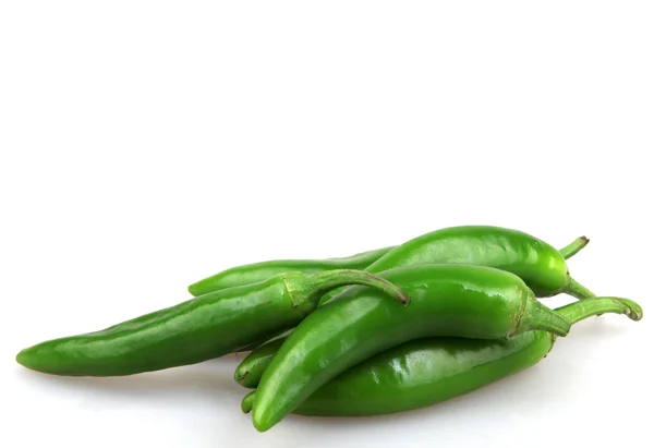 Green pepper is isolated on a white background — Stock Photo, Image