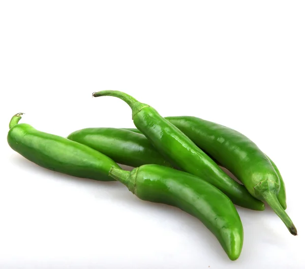 Green pepper is isolated on a white background — Stock Photo, Image