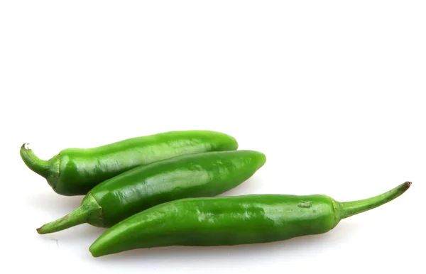 Green pepper is isolated on a white background — Stock Photo, Image