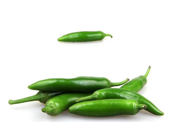 Green pepper is isolated on a white background — Stock Photo, Image