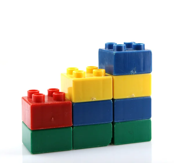 Plastic Building Blocks Color Image — Stock Photo, Image