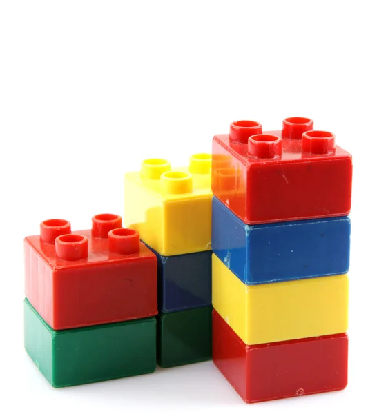 Plastic Building Blocks Color Image — Stock Photo, Image