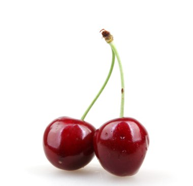 tatlı beyaz izole kiraz