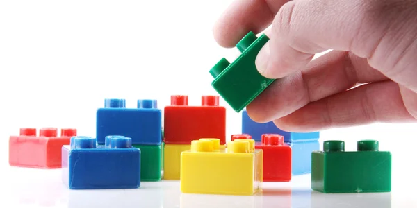 Plastic Building Block Color Image — Stock Photo, Image