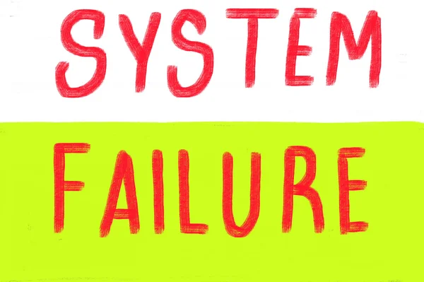 System failure concept — Stock Photo, Image