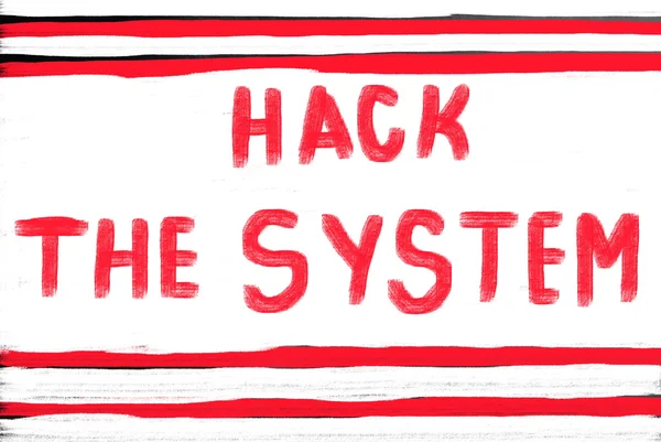 Das System hacken — Stockfoto