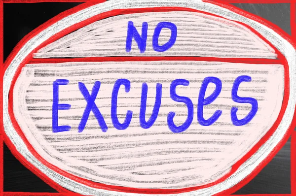 No excuses concept — Stock Photo, Image