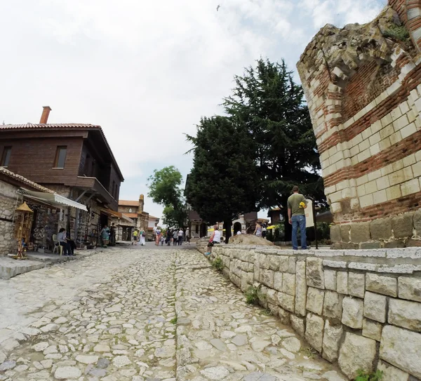 Nessebar Bulgaristan Haziran Insanlar Nessebar Bulgaristan Haziran 2014 Eski Şehir — Stok fotoğraf