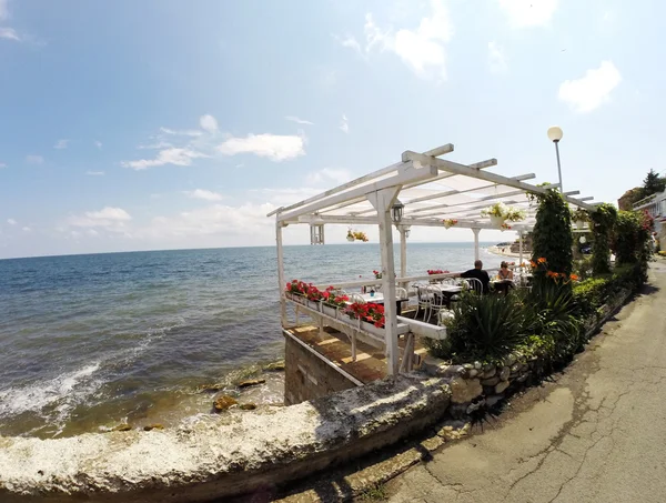 Pessoas Visitam Cidade Velha Junho 2014 Nessebar Bulgária — Fotografia de Stock