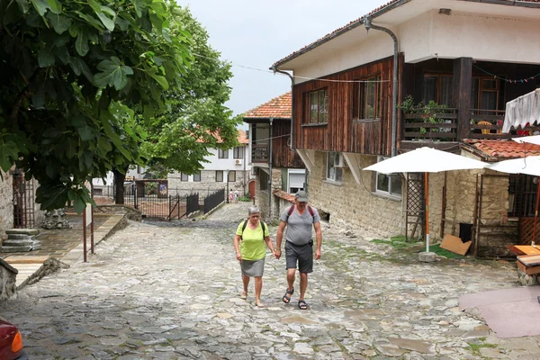 People visit Old Town on June 18, 2014 in Nessebar, Bulgaria. — Stock Photo, Image