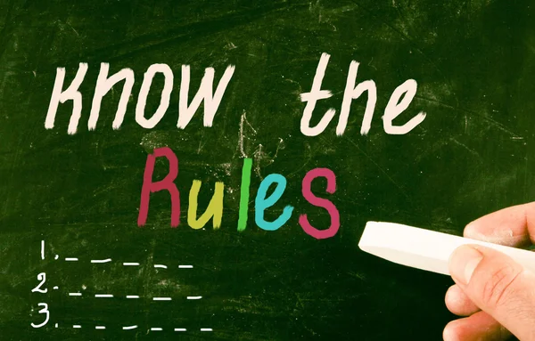 Conoscere il concetto di regole — Foto Stock