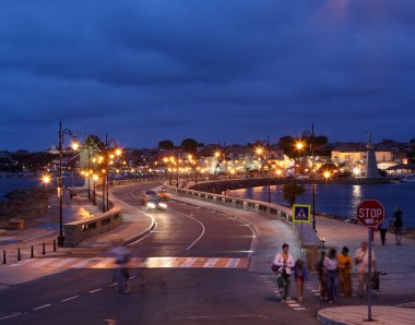 Nessebar, Bulgaristan - 18 Haziran: nessebar geceleri, 18 Haziran 2014. Nessebar 1956 yılında müze kent, unesco tarafından Arkeoloji ve mimari rezervasyon olarak ilan edildi.