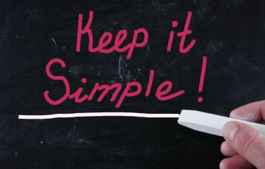 Houd het eenvoudig concept