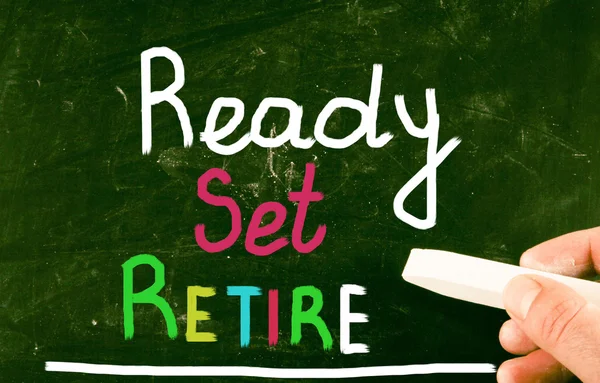 Ready set retire concept — Stock Photo, Image