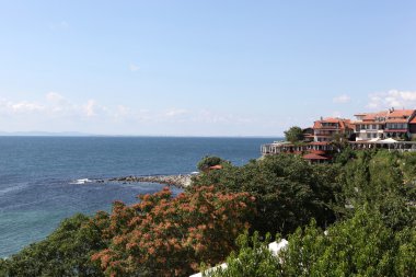 Nesebar, Bulgaristan - Ağustos 29: Ağustos 29, eski şehir ziyaret 2014 yılında nesebar, Bulgaristan. Nesebar 1956 yılında müze kent, unesco tarafından Arkeoloji ve mimari rezervasyon olarak ilan edildi.