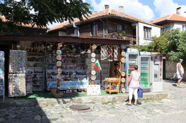 Nesebar, Bulgaristan - Ağustos 29: Ağustos 29, eski şehir ziyaret 2014 yılında nesebar, Bulgaristan. Nesebar 1956 yılında müze kent, unesco tarafından Arkeoloji ve mimari rezervasyon olarak ilan edildi.