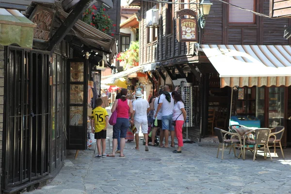 Nesebar Bulharsko Srpen Lidé Navštívit Staré Město Srpen 2014 Nesebar — Stock fotografie