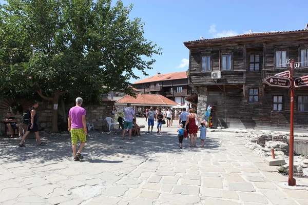 Nesebar Bulgaria Agosto Gente Visita Casco Antiguo Agosto 2014 Nesebar — Foto de Stock