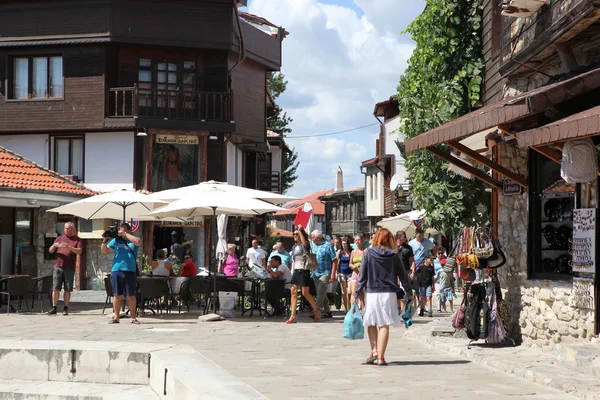 Nesebar Bulgaria Agosto Gente Visita Città Vecchia Agosto 2014 Nesebar — Foto Stock