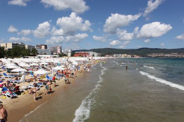 Sunny beach, Bulgaristan - Ağustos 29: Ağustos 29, sunny beach ziyaret 2014. Sunny beach Bulgaristan'ın en büyük ve en popüler sahil sahil beldesidir.