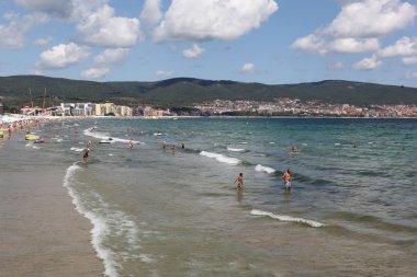 Sunny beach, Bulgaristan - Ağustos 29: Ağustos 29, sunny beach ziyaret 2014. Sunny beach Bulgaristan'ın en büyük ve en popüler sahil sahil beldesidir.