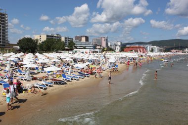 Sunny beach, Bulgaristan - Ağustos 29: Ağustos 29, sunny beach ziyaret 2014. Sunny beach Bulgaristan'ın en büyük ve en popüler sahil sahil beldesidir.