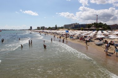Sunny beach, Bulgaristan - Ağustos 29: Ağustos 29, sunny beach ziyaret 2014. Sunny beach Bulgaristan'ın en büyük ve en popüler sahil sahil beldesidir.