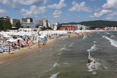 Sunny beach, Bulgaristan - Ağustos 29: Ağustos 29, sunny beach ziyaret 2014. Sunny beach Bulgaristan'ın en büyük ve en popüler sahil sahil beldesidir.