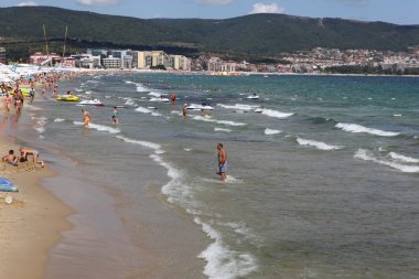 Sunny beach, Bulgaristan - Ağustos 29: Ağustos 29, sunny beach ziyaret 2014. Sunny beach Bulgaristan'ın en büyük ve en popüler sahil sahil beldesidir.